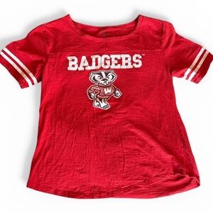 Red Wisconsin Badgers Graphic Tee